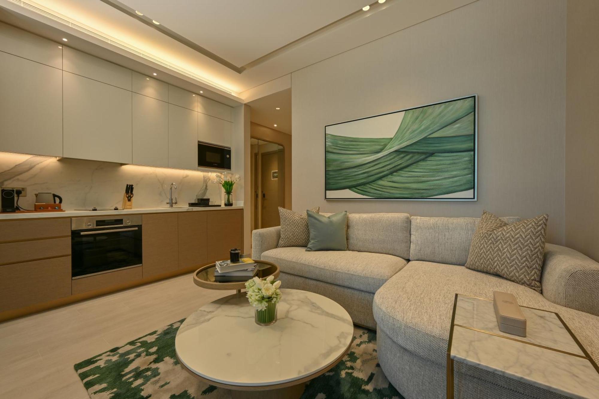Onyx Rotana Hotel Manáma Kültér fotó A living room in a 1-bedroom apartment